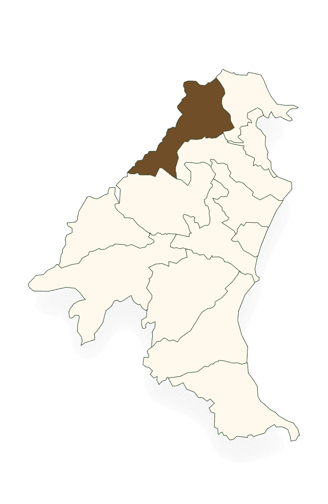 Karte von Pieria, Griechenland – Herkunftsregion von Terra & Tree